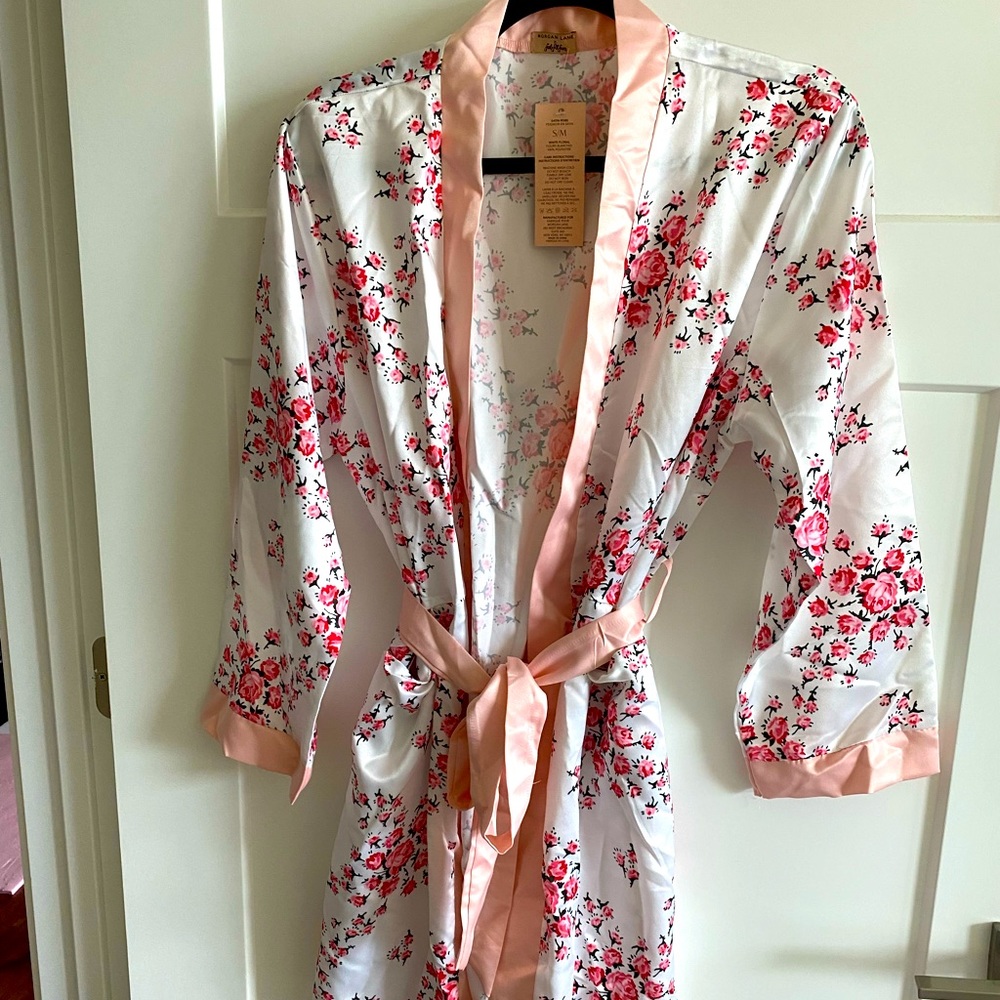 Silky Floral Robe